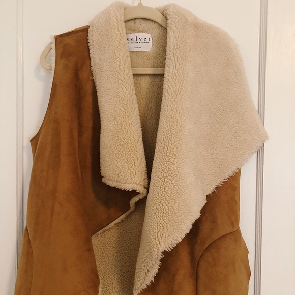 shearling suede vest ❄️ Velvet by Graham & Spencer - Picture 1 of 4